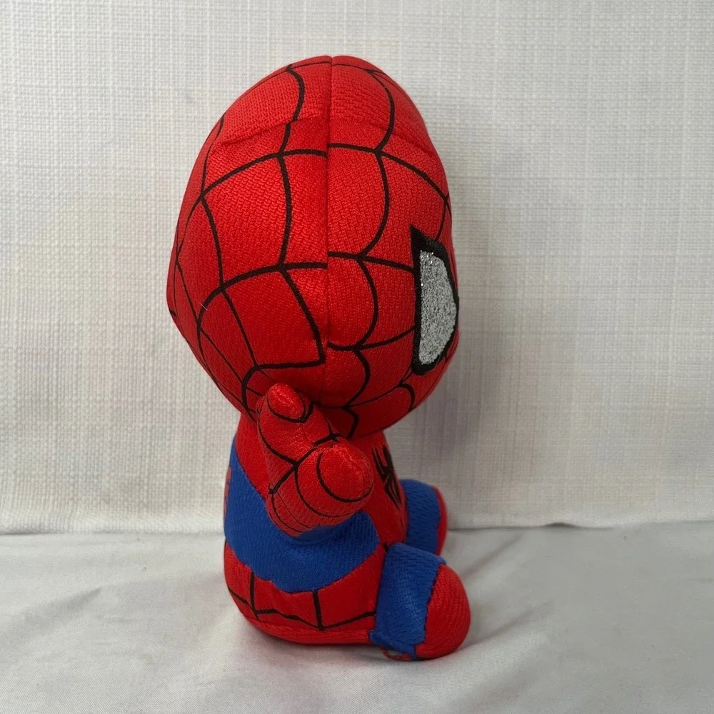 Ty Beanie Babies Marvel Spider-Man Plush Red Blue Glitter Eyes 2023 6 inch NWT